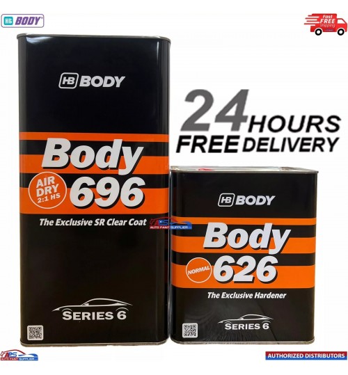 HB BODY 696 AIR DRY CLEAR HS SR 2:1 CLEARCOAT WITH 626 NORMAL HARDENER -7.5L KIT